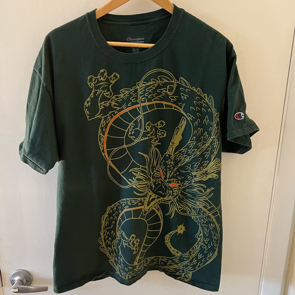 Dragon Ball Z Champion Green T-shirt with Shenron Hot Topic Exclusive